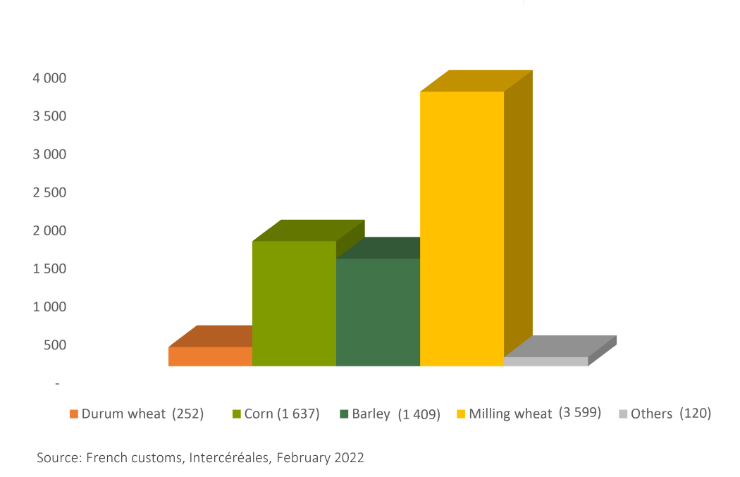 Breakdone of trade balance for cereals