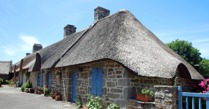 Maison bretonne en toit de Chaume
